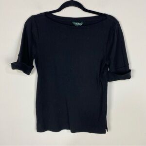 Lauren Ralph Lauren Black Cuffed Sleeve Minimalist Capsule Wardrobe